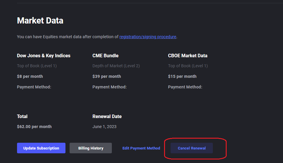 How Can I Cancel My Data Subscriptions? Tradovate LLC